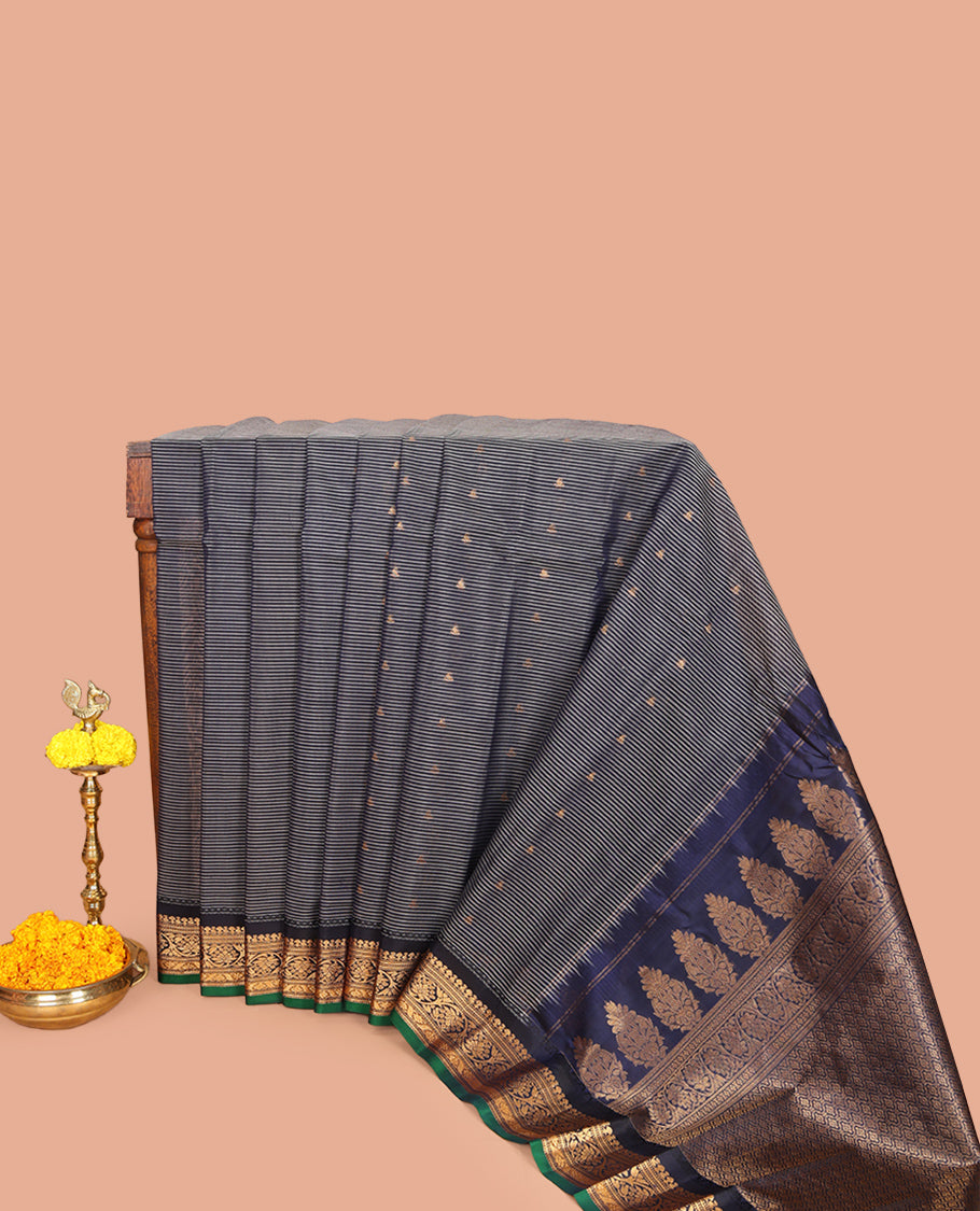 Blue Gadwal Silk Mix Saree