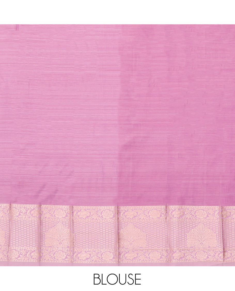Purple Budget Silk Saree, Finely Crafted with Jacquard Design, Complemented by Contrast Traditional Zari Border, a Grand Pallu and a Contrast Blouse