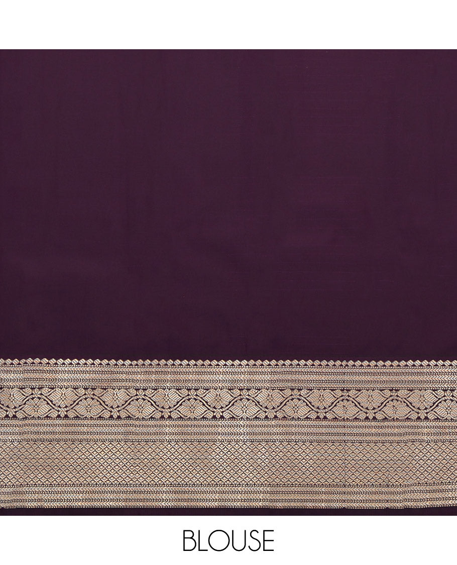 Yellow Budget Silk Saree, Subtly Sparkled with Zari Butta Enclosed Checks, Complemented by Contrast Traditional Border, Grand Pallu and a Contrast Blouse
