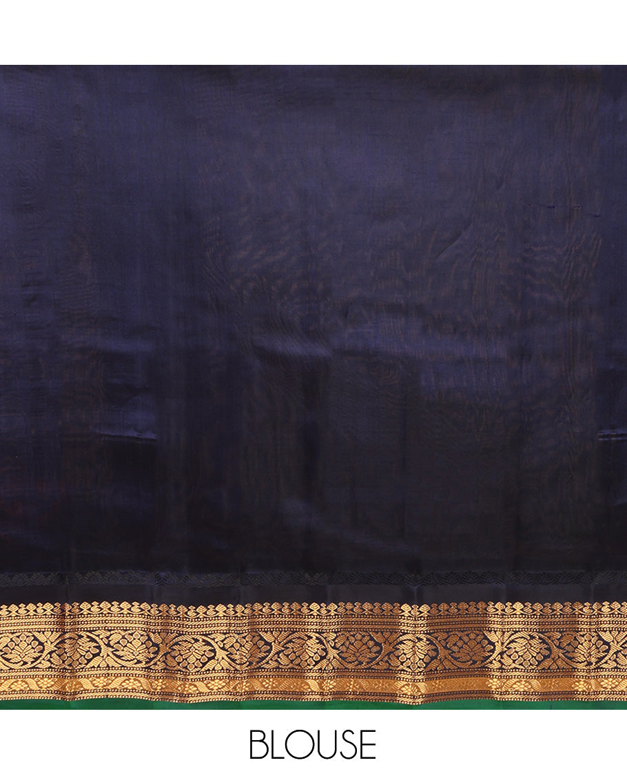 Blue Gadwal Silk Mix Saree