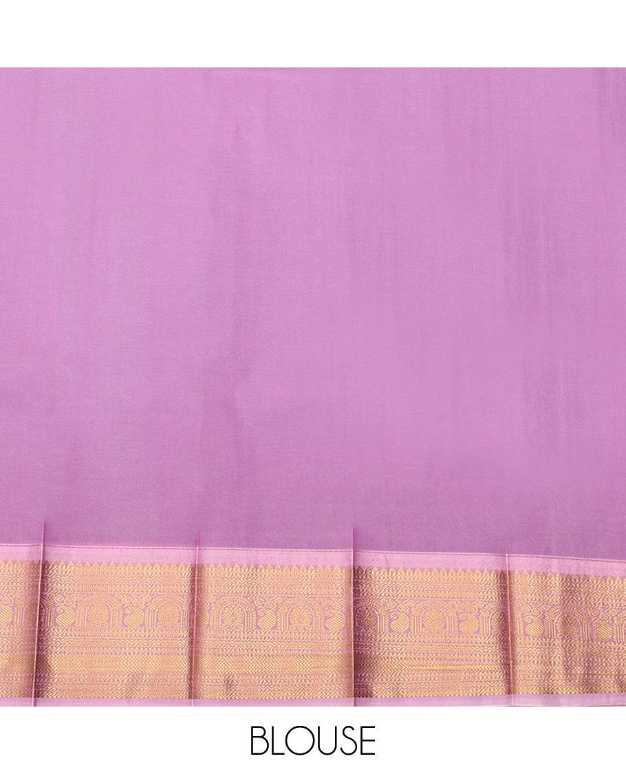 Blue Budget Silk Saree, Mesmerized with Zari Buttas All Over Its Body, Complemented by a Contrast Traditional Zari Design Border, Grand Jaal Pallu, and Paired with a Contrast Blouse