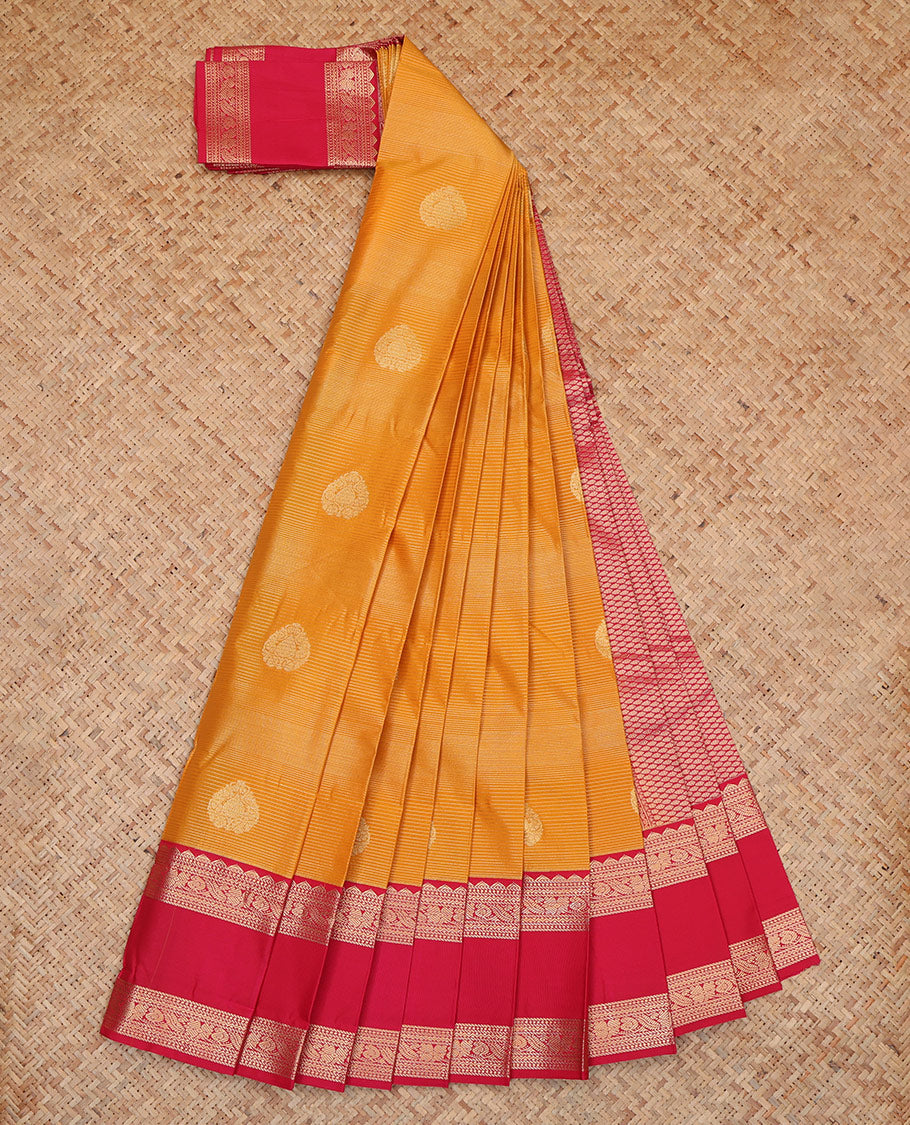 Orange Budget Silk Saree