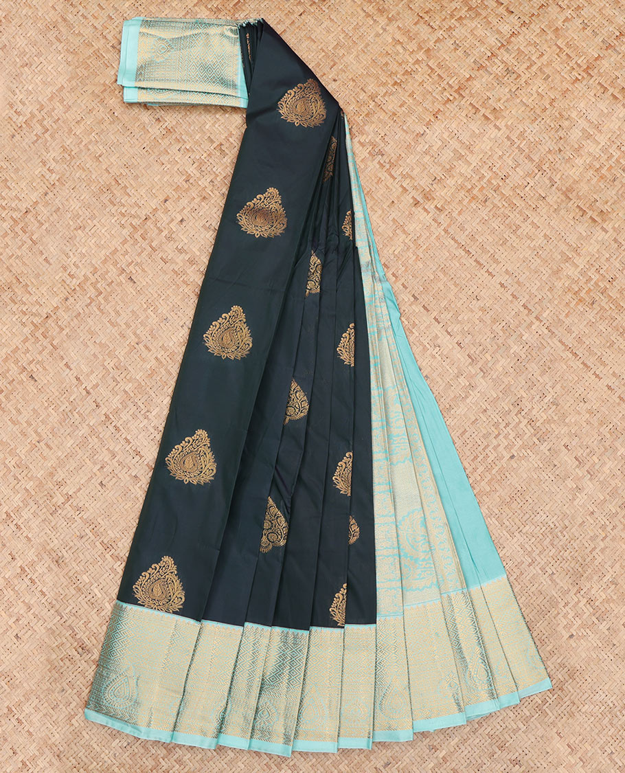 Dark Blue Budget Silk Saree