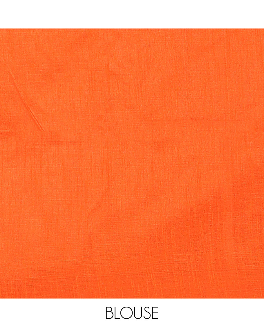 Borderless green zari striped dupion saree, contrast pallu of stripes