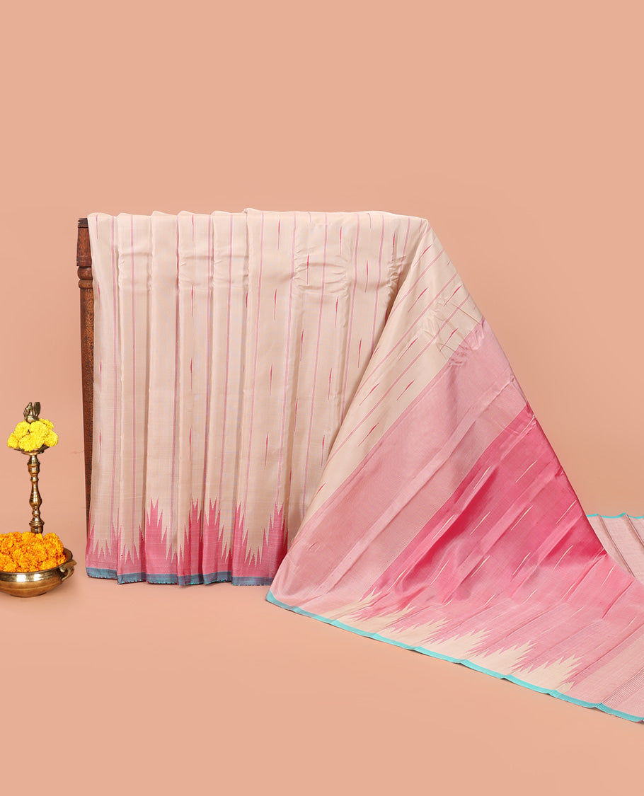 Light Sandal Gadwal Silk Saree