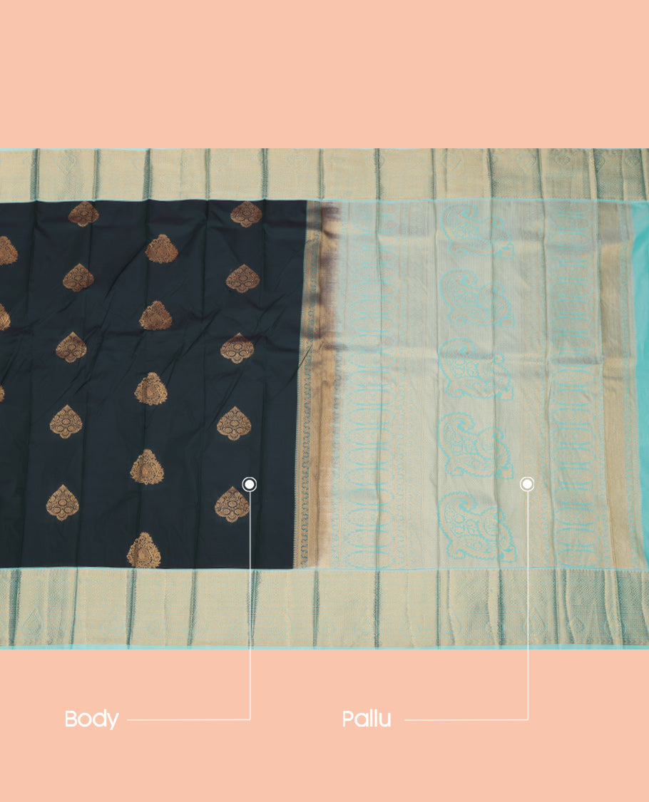 Dark Blue Budget Silk Saree