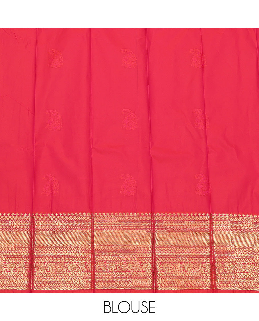 Light Sandal Paisley Buttas Budget Silk Saree