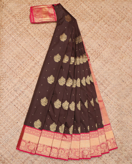 Brown Traditional Budget Silk Saree