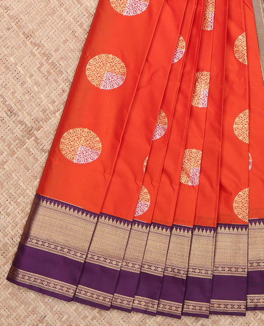 Orange Budget Silk Saree
