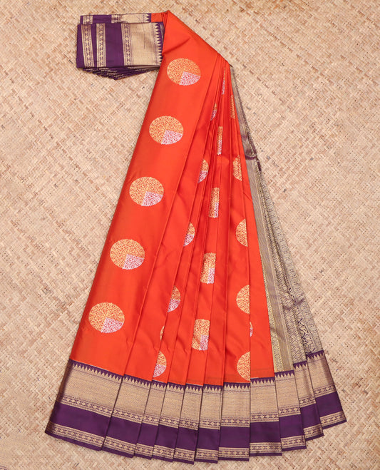 Orange Budget Silk Saree