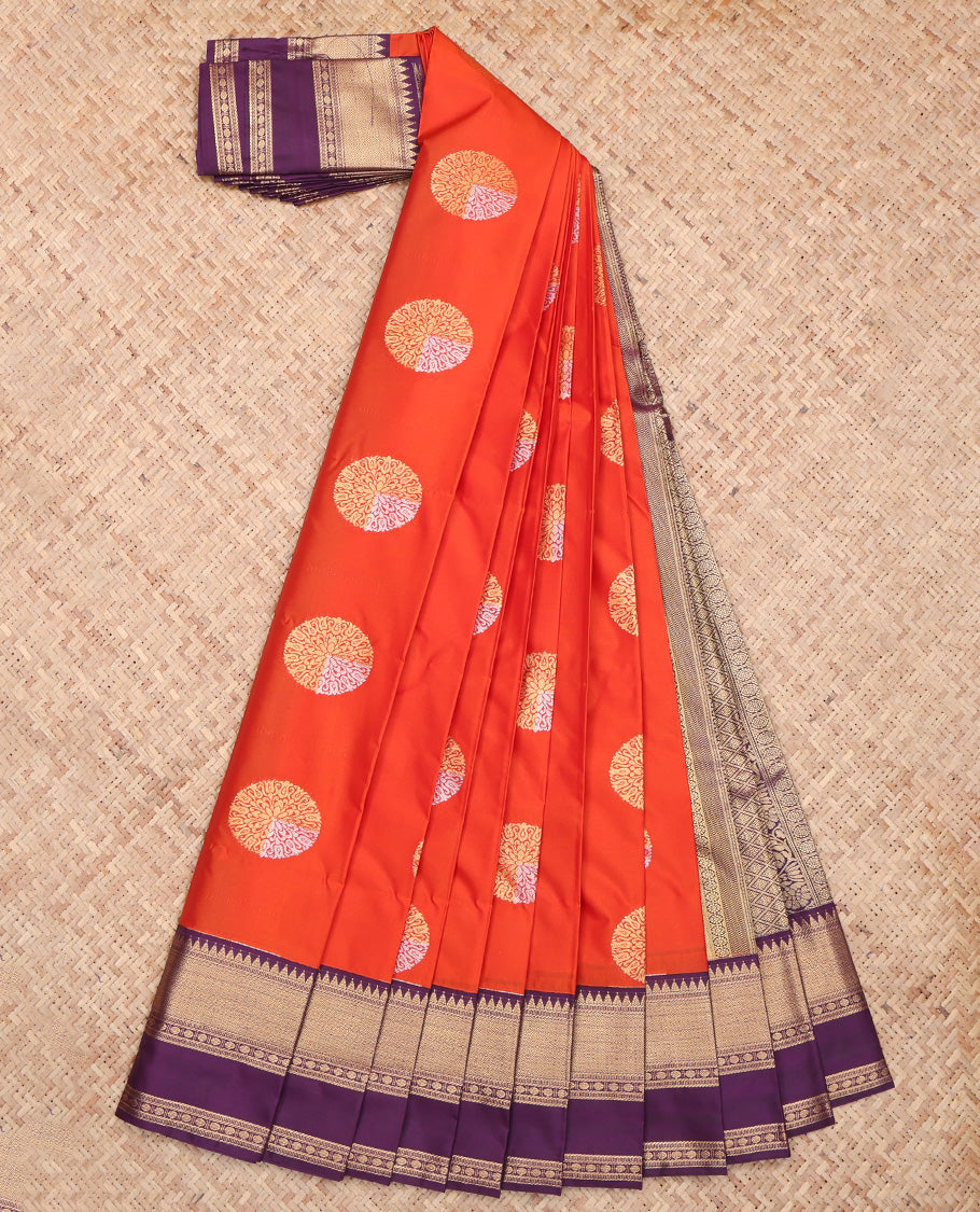 Orange Budget Silk Saree