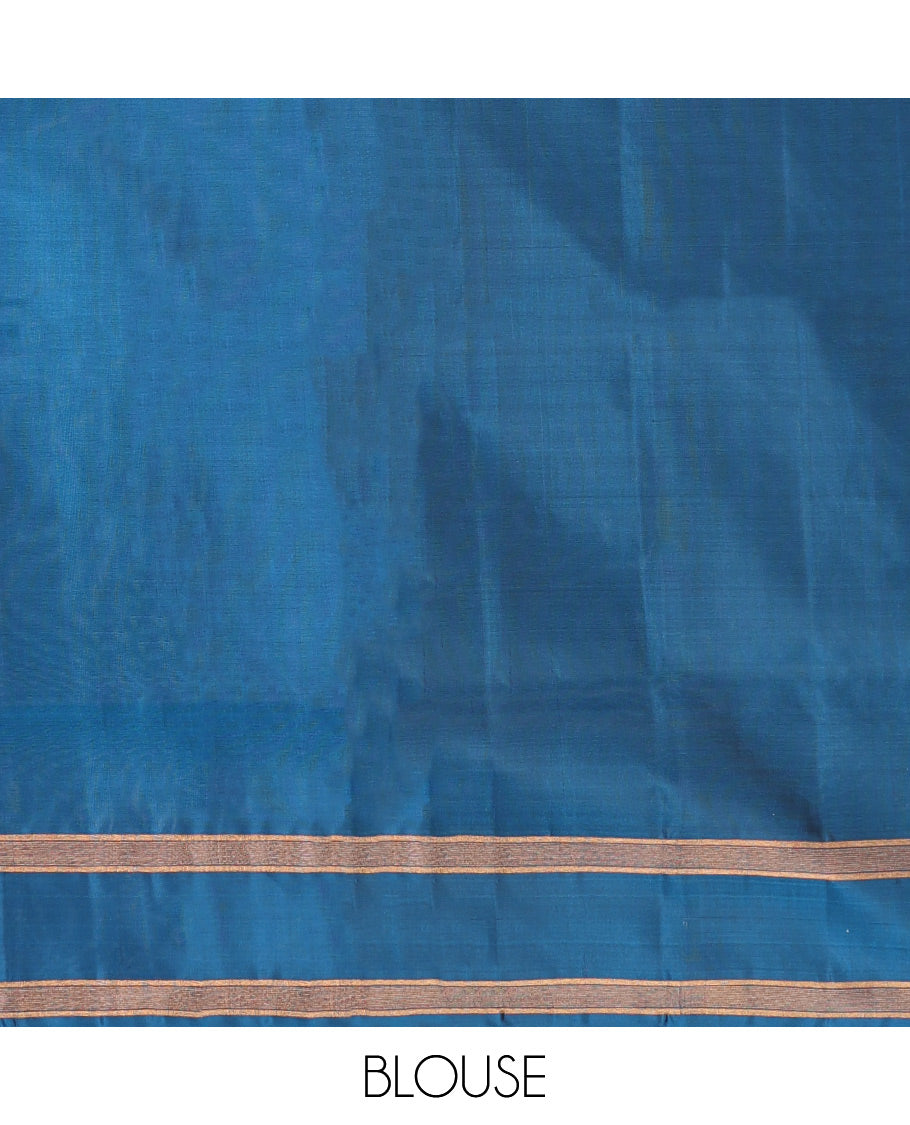 Orange Mayuri Lite Silk Mix Saree