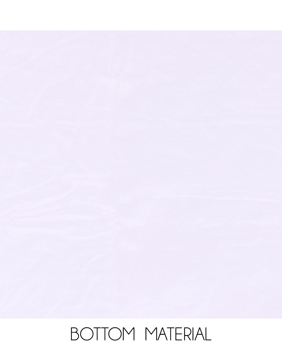 White-orange material chudidar set, floral vine printed with orginal mirror work Vichitra silk top, a matching bottom, and a floral vine printed georgette dupatta