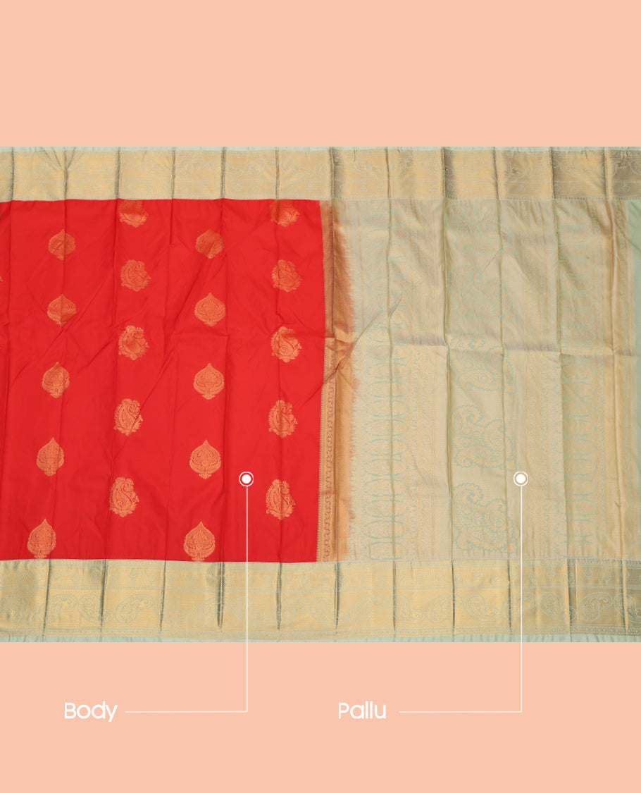 Orange Budget Silk Saree