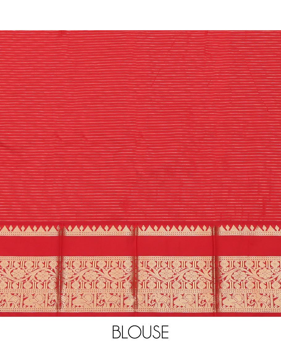 Black Rettai Pattu Traditional Zari Butta Budget Silk Saree