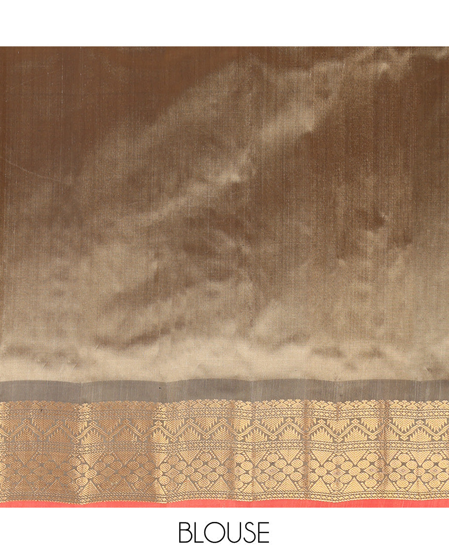 Light Sandal Gadwal Silk Mix Saree