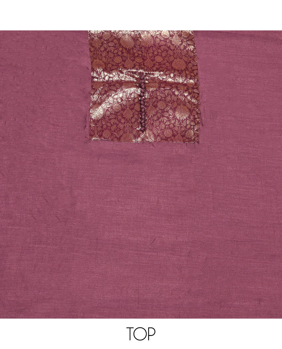 Brown Vichitra Silk Material Chudidar Set