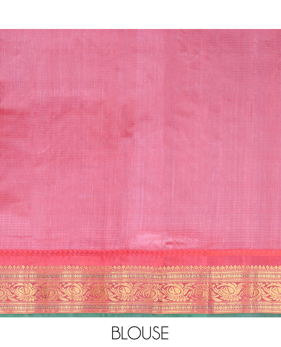 Lavender Gadwal Silk Mix Saree