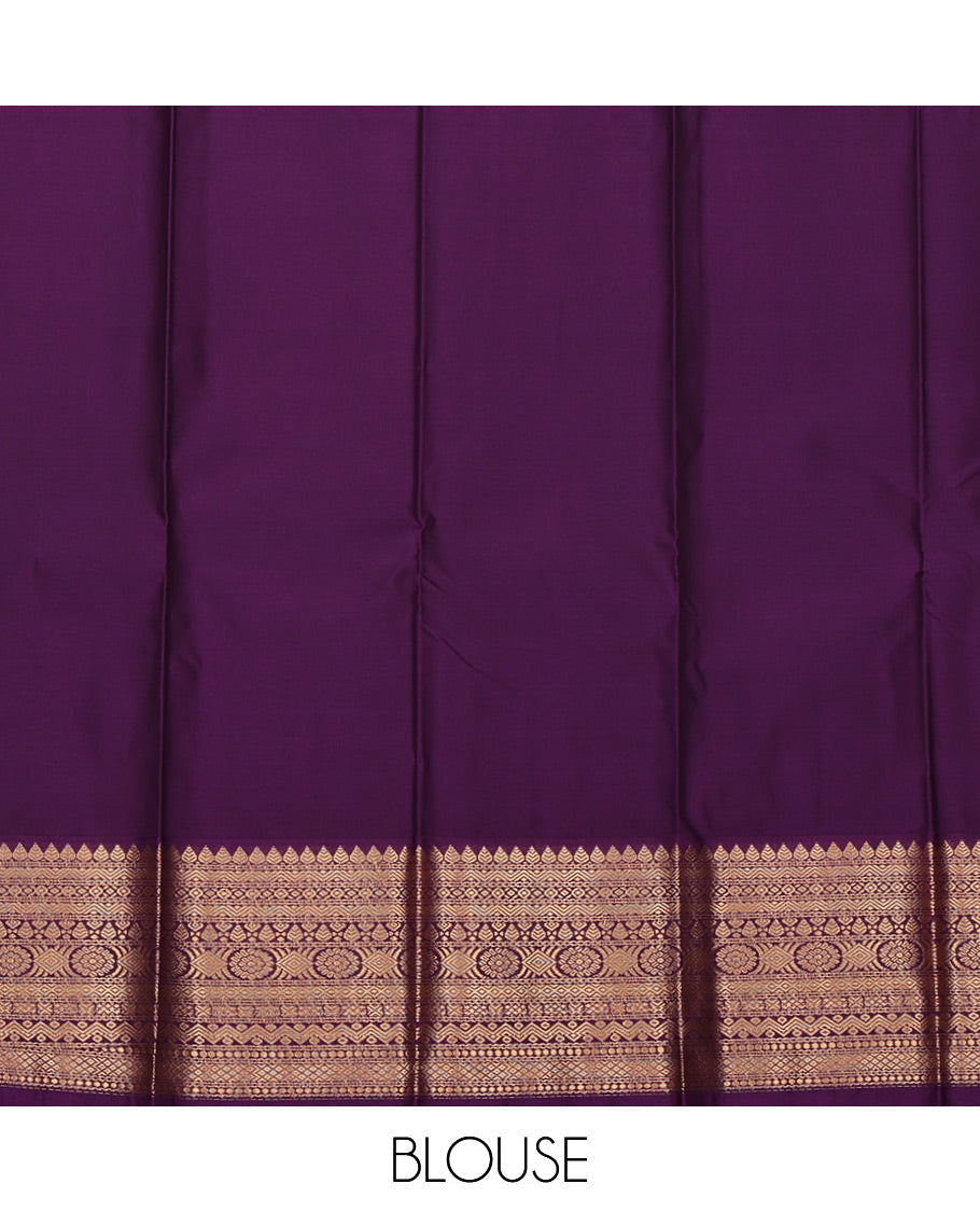Turquoise Budget Silk Saree, Woven with Zari Buttas All Over Its Body, Complemented by a Contrast Traditional Zari Design Border, Grand Pallu, and Paired with a Contrast Blouse