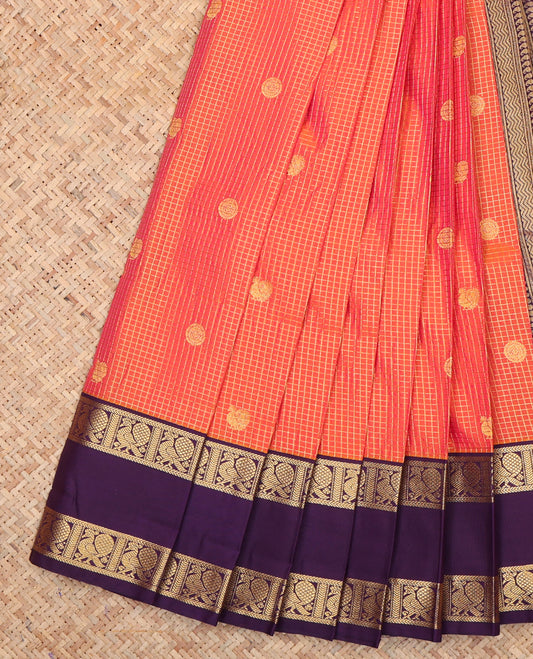 Orange Budget Silk Saree