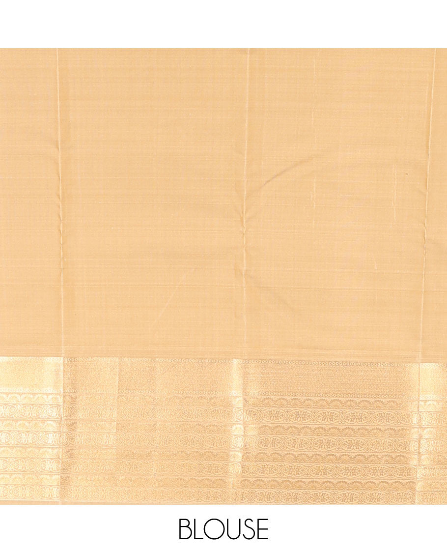 Violet zari buttas vasundhara silk mix saree, contrast traditional zari border & scallop design pallu