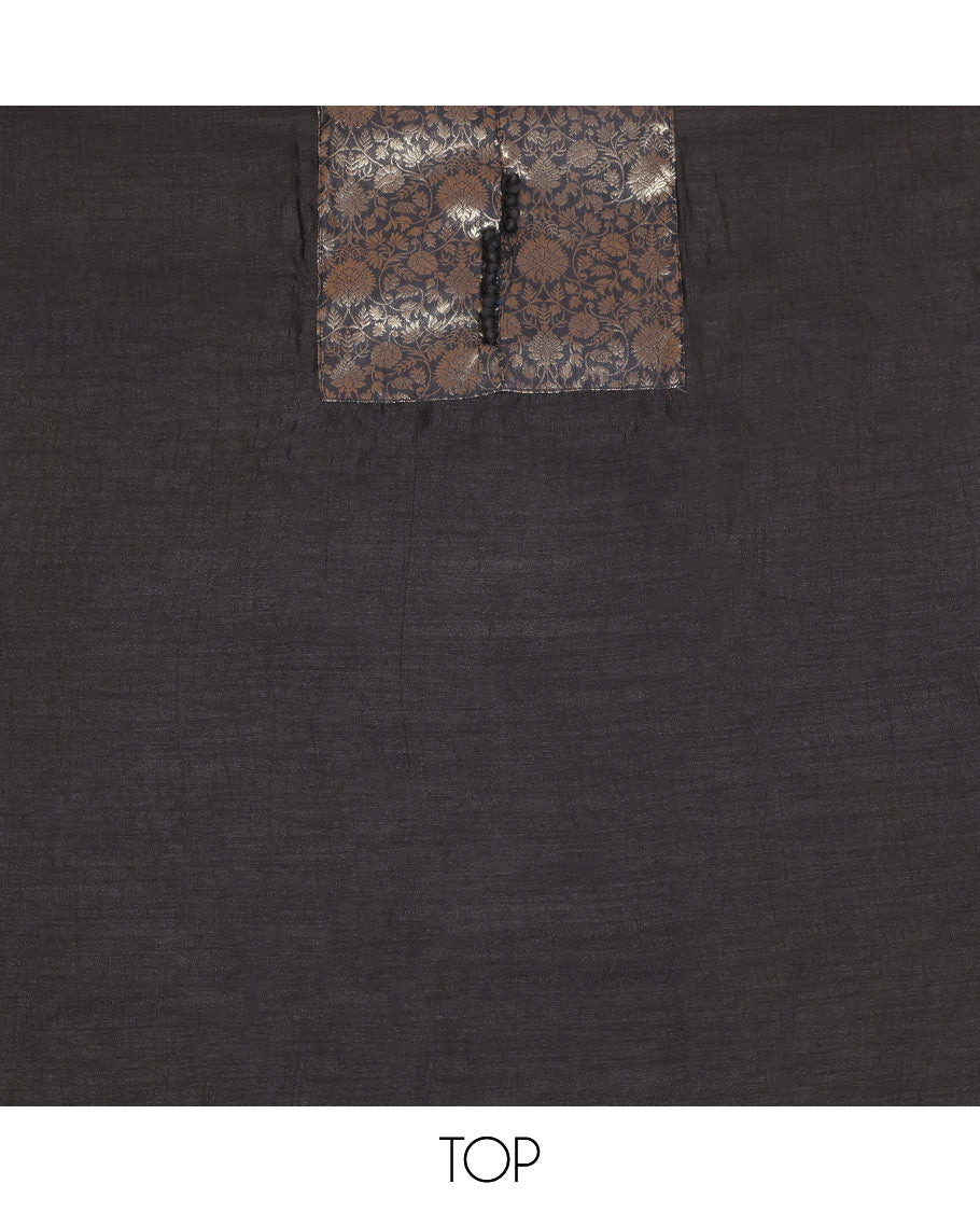 Black Vichitra Silk Material Chudidar Set