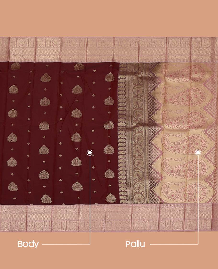 Maroon Budget Silk Saree