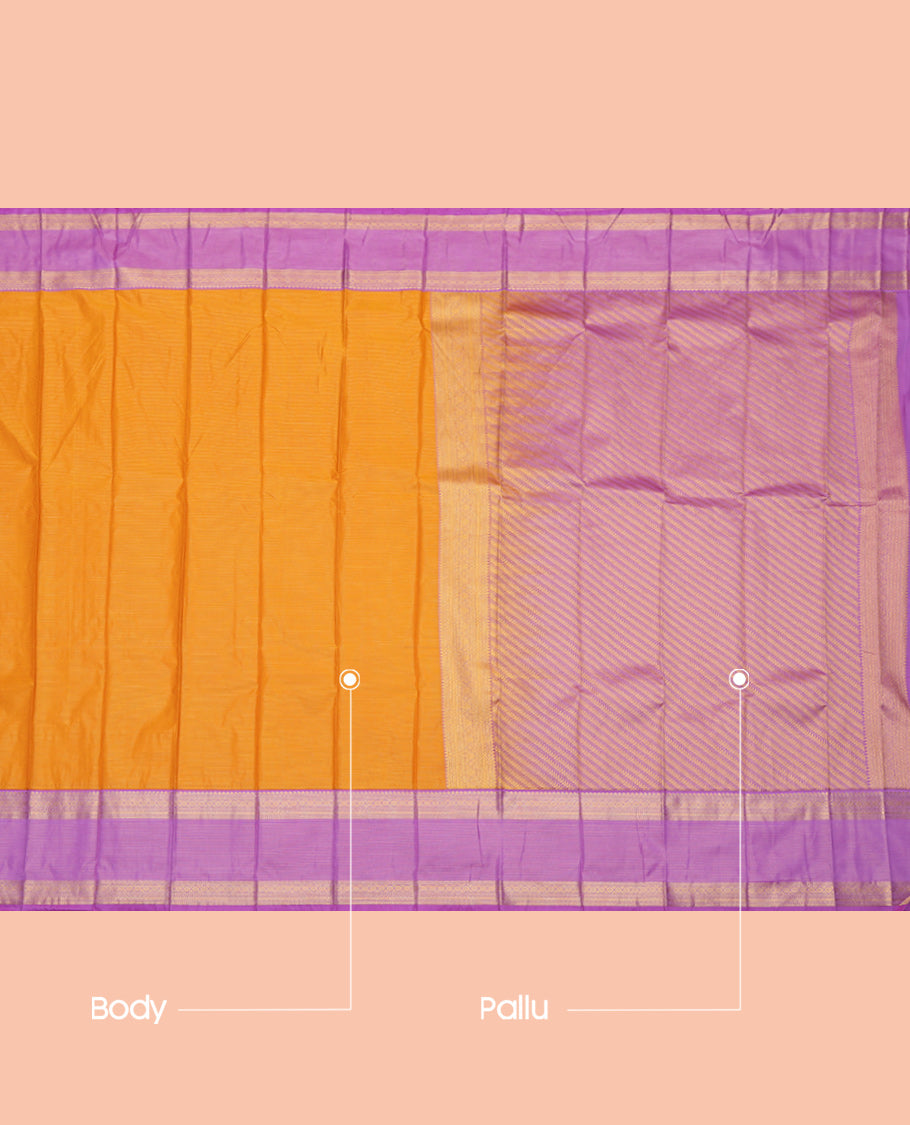 Orange Budget Silk Saree
