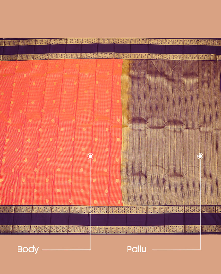 Orange Budget Silk Saree