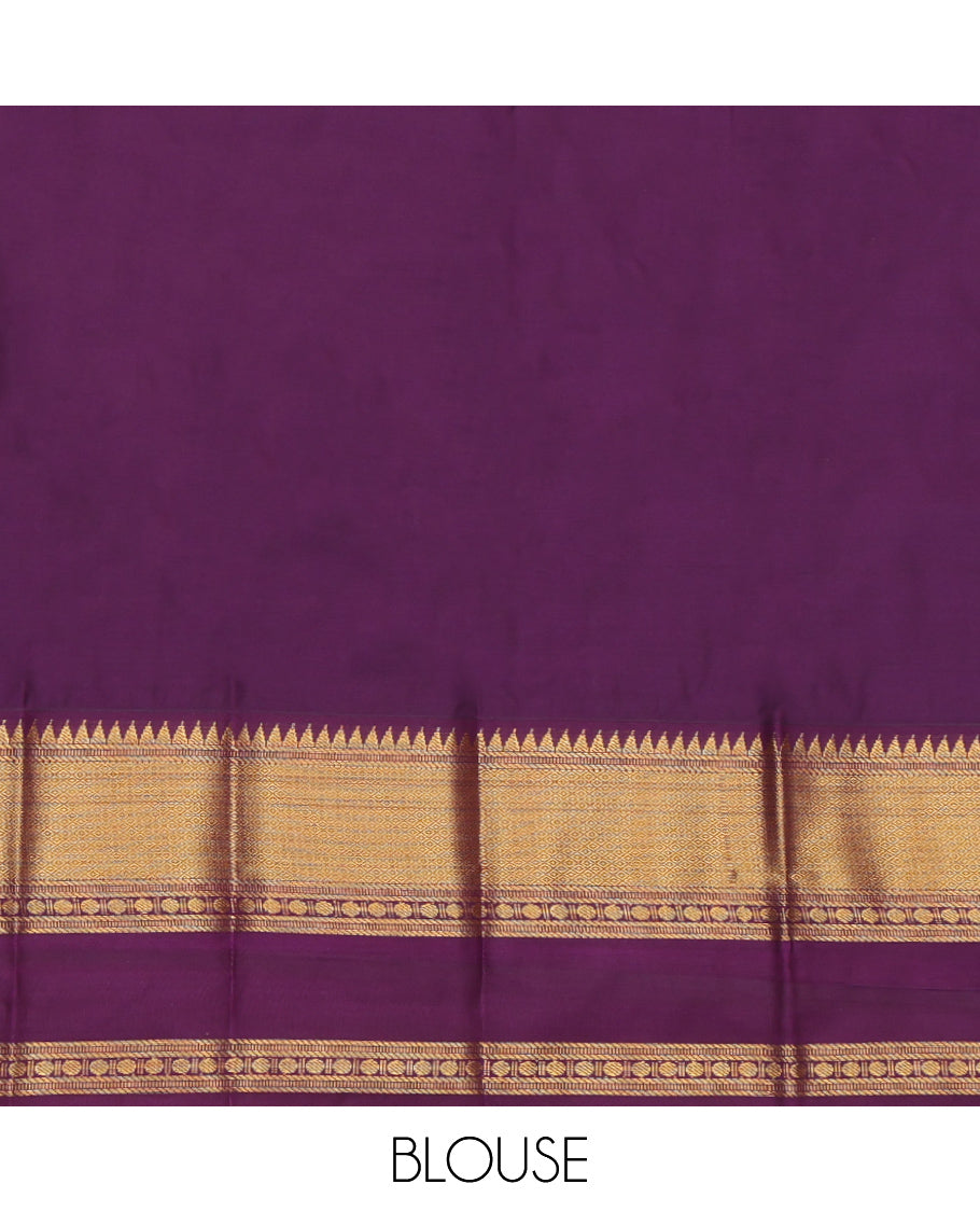 Grey Contrast Traditional Budget Silk Saree