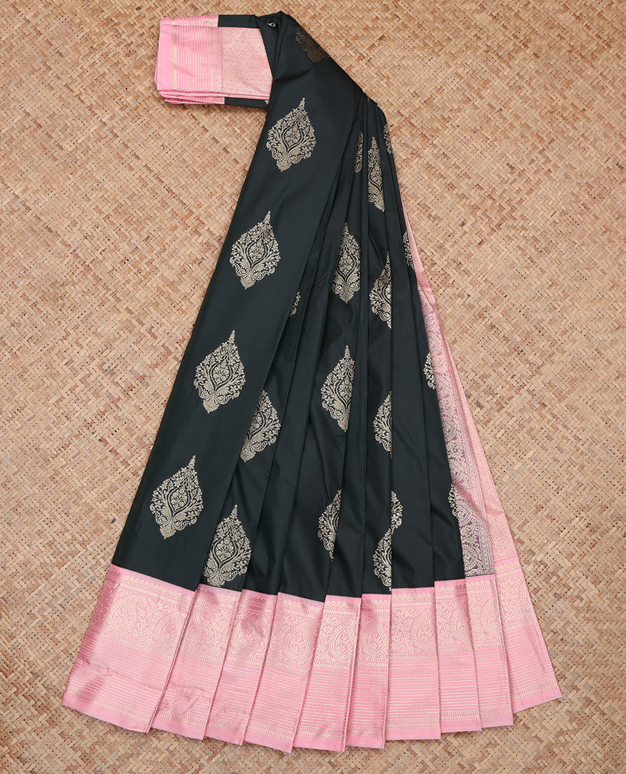 Green Contrast Traditional Budget Silk Saree