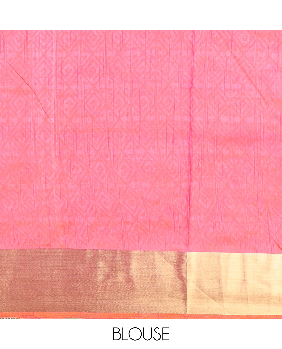 Blue unique motifs enclosed jaal design patola silk saree, contrast zari border, and pallu of paisley designs