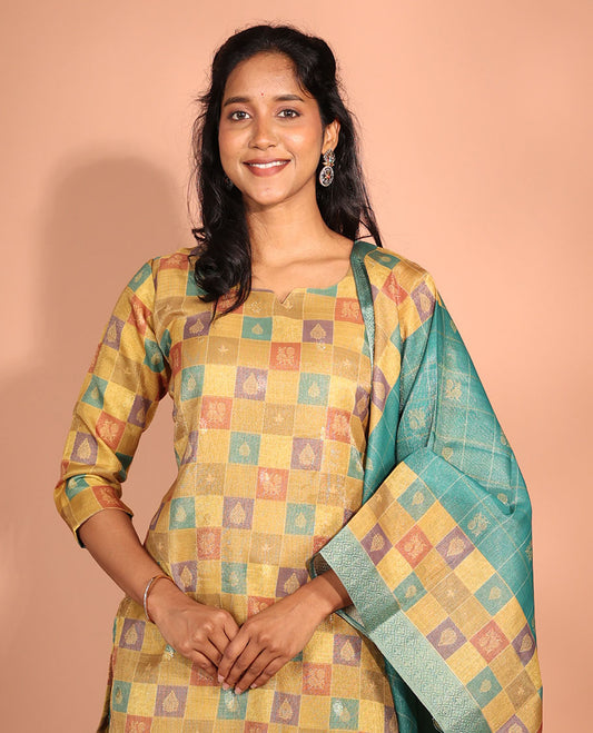 Multi-Color Kancheevaram Readymade Suit