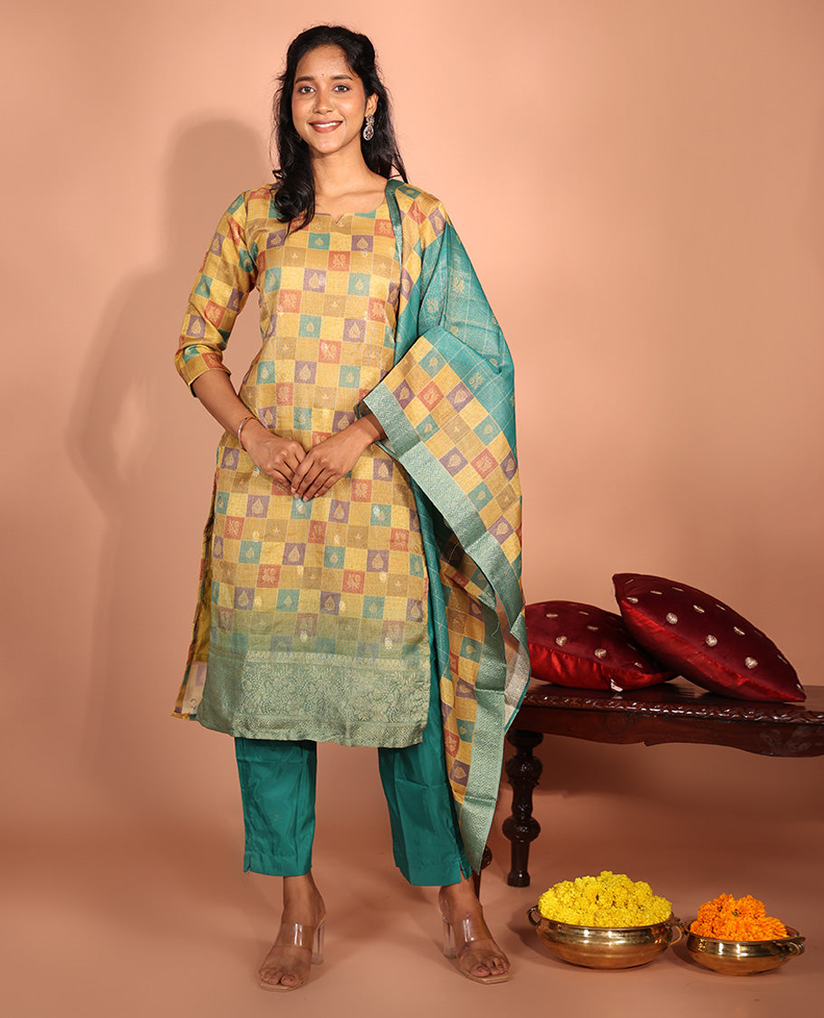 Multi-Color Kancheevaram Readymade Suit