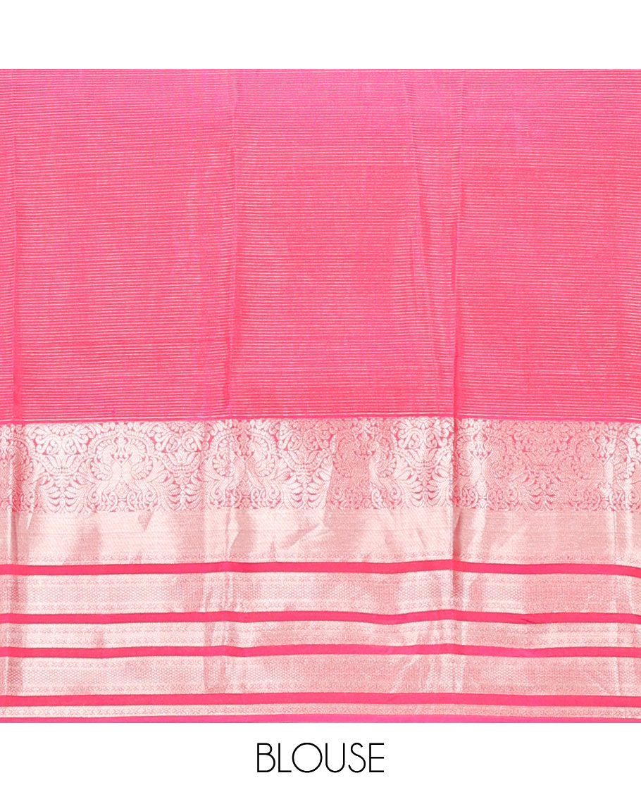 Yellow zari buttas Vasundhara silk mix saree, traditional zari big border & contrast zari woven pallu