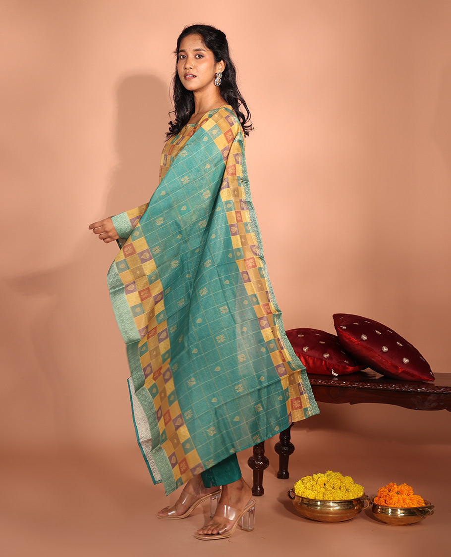 Multi-Color Kancheevaram Readymade Suit