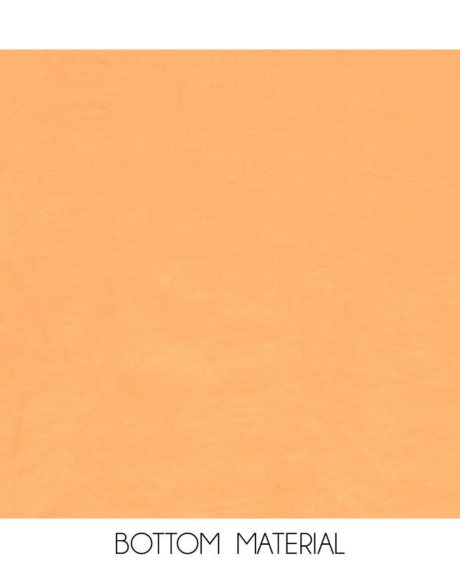 Orange Organza Material Chudidar Set