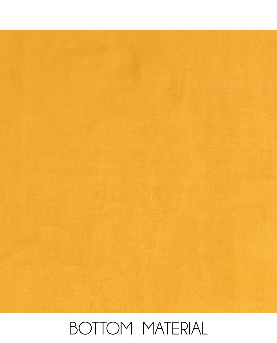 Mustard Jacquard Vichitra Silk Material Chudidar Set