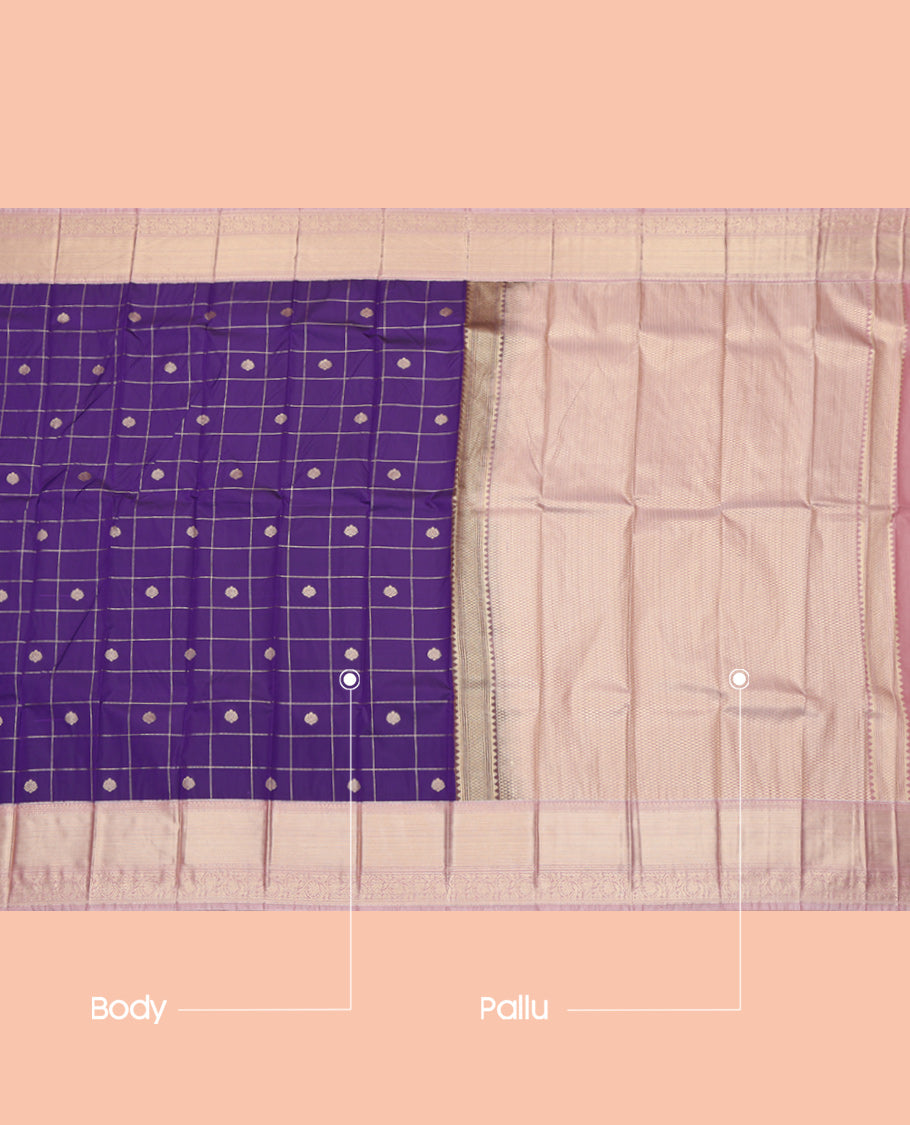 Violet Budget Silk Saree