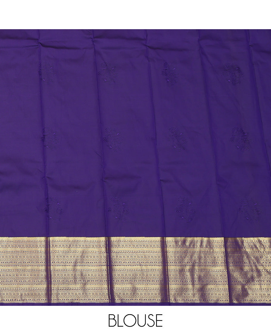 Violet Zari Butta Budget Silk Saree