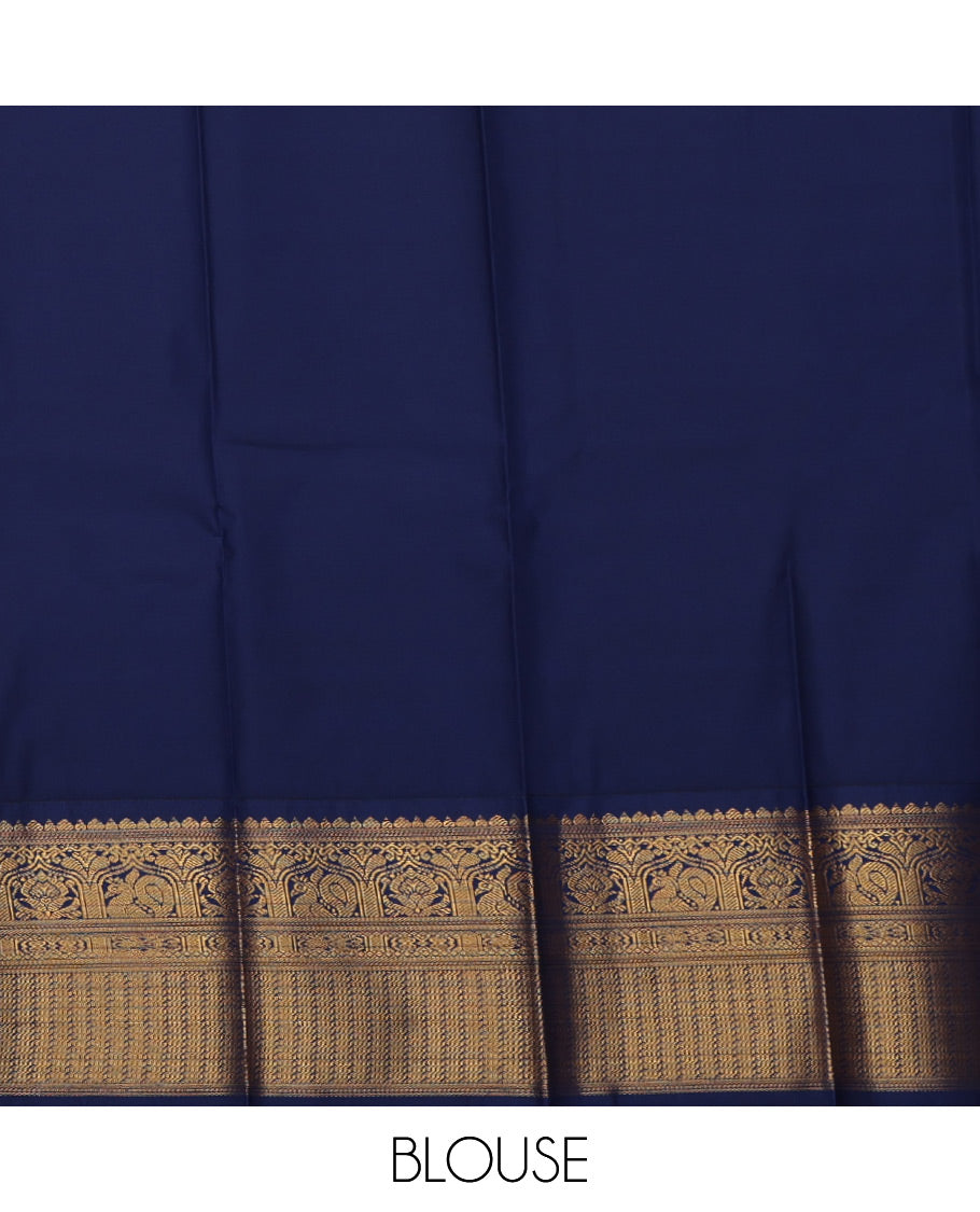 Parrot Green Budget Silk Saree, Finely Crafted with Zari Buttas All Over Its Body, Complemented by a Contrast Traditional Zari Design Border, Grand Jaal Pallu, and Paired with a Contrast Blouse