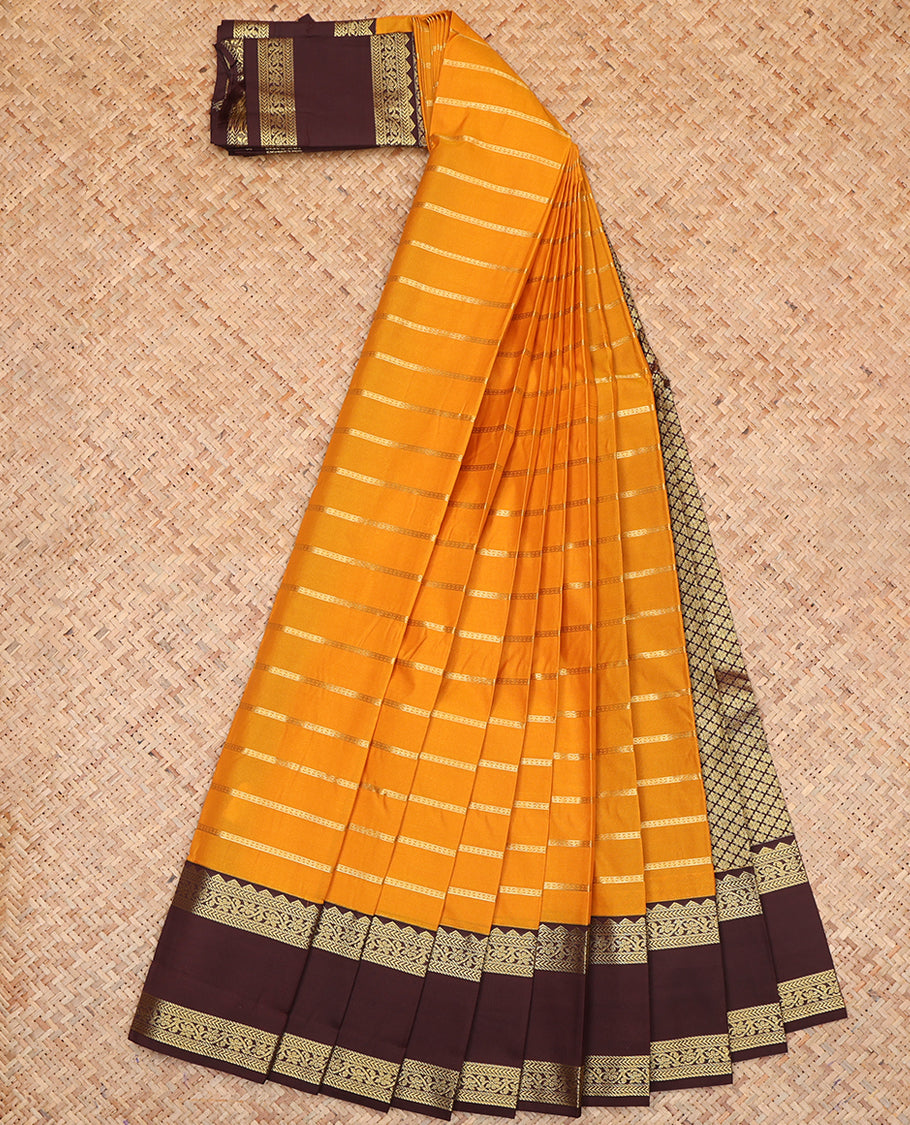 Orange Budget Silk Saree