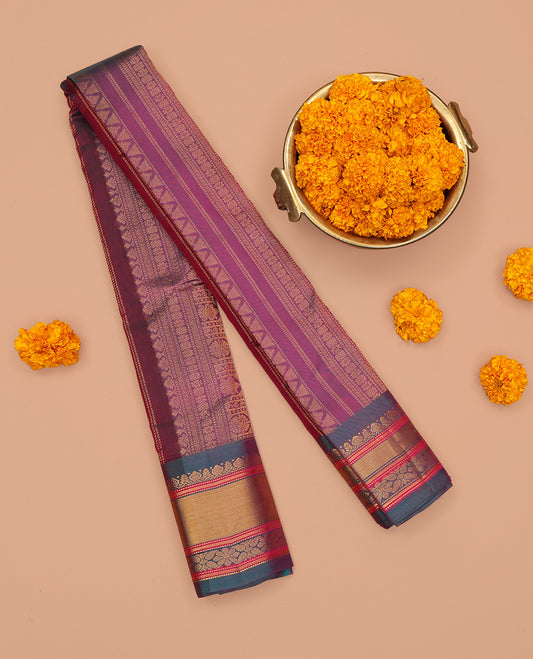 Maroon Gadwal Silk Mix Saree