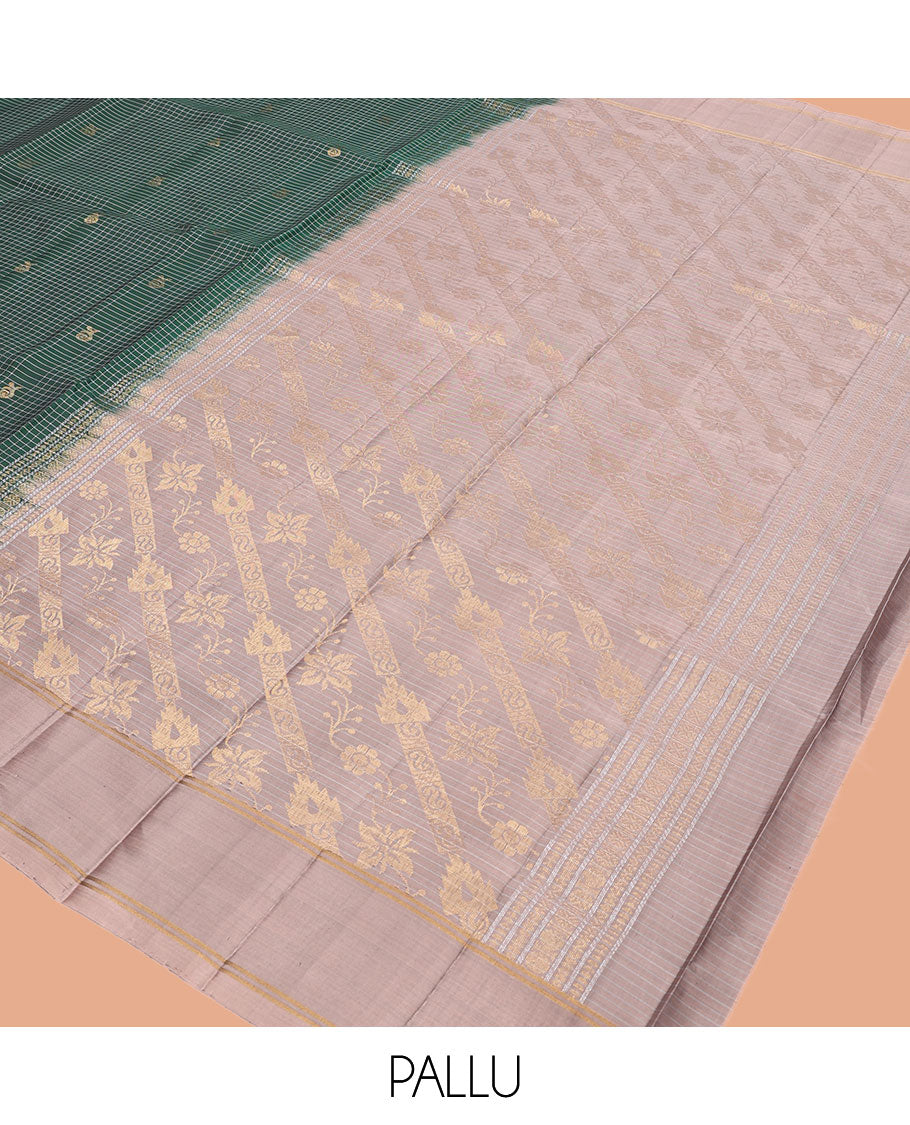 Green Mayuri Lite Silk Mix Saree