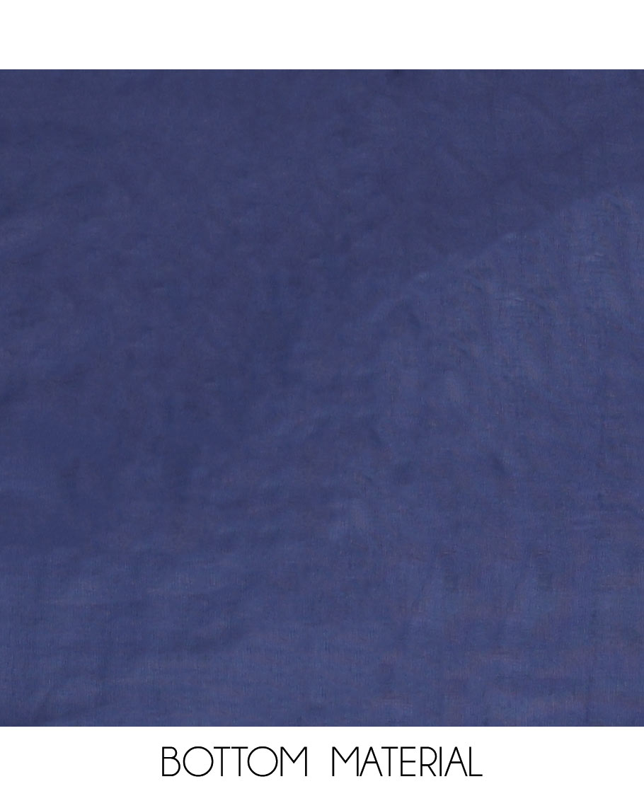 Blue Jacquard Vichitra Silk Material Chudidar Set