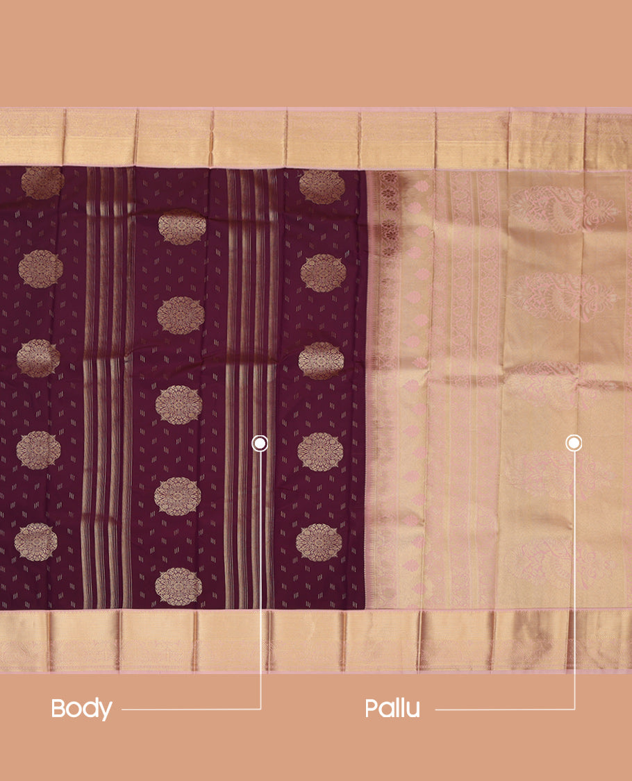Wine Budget Silk Saree