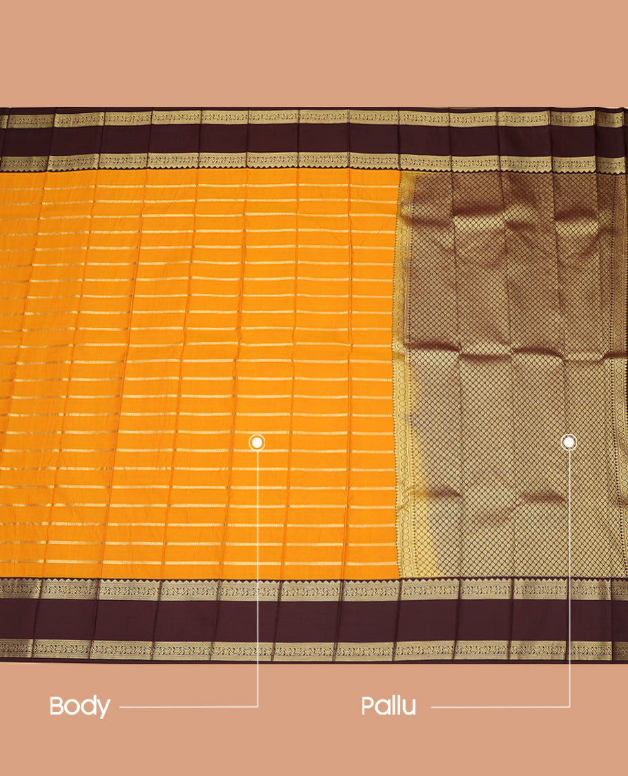 Orange Budget Silk Saree