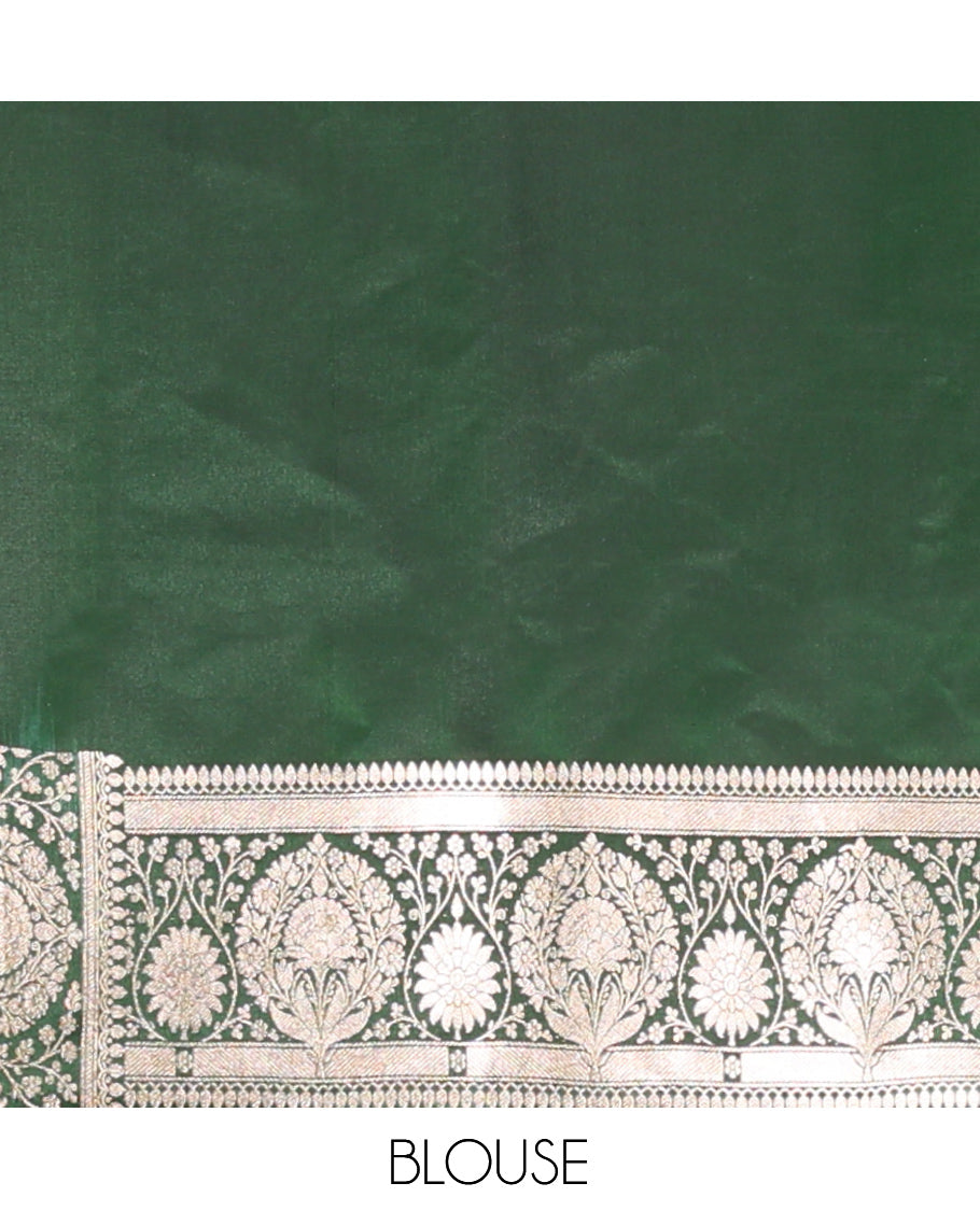 Maroon Banarasi Nylon Saree, Decorated with Diagonal Stripes, Contrast Intricate Zari Border, Intricate Pallu, and a Contrast Blouse