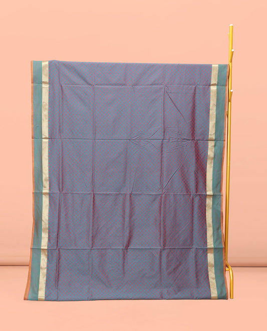 Blue Poly Cotton Saree
