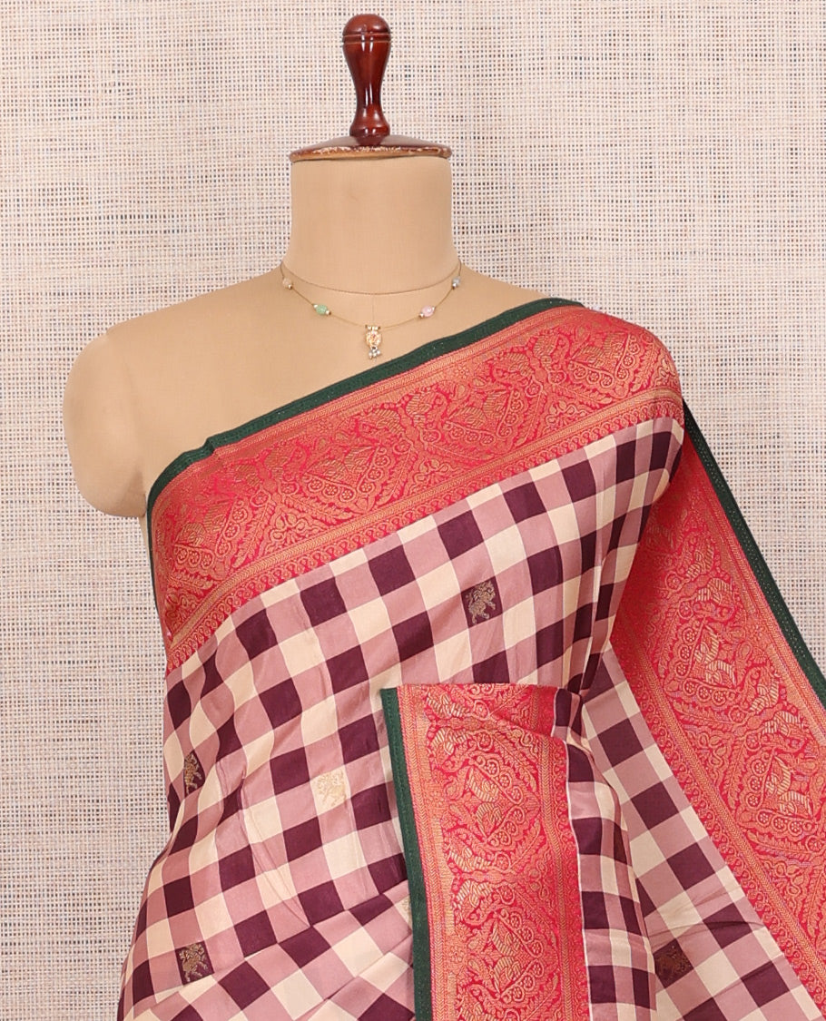 Dark Purple Fancy Mysore Silk Saree